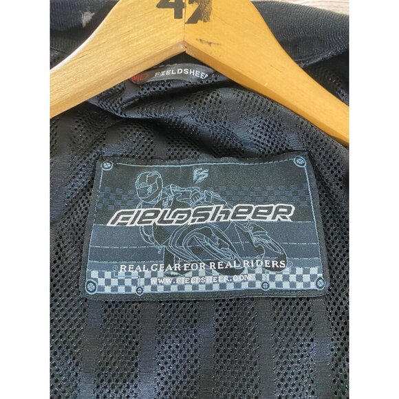 Field Sheer Men's Black Soft Shell Full Zip Motorcycle Jacket - Medium - Picture 12 of 16